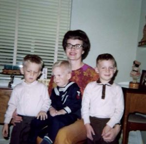 1968 – Hoff Family (L-R) Bobbie, Charlie, Mary Hoff, Michael
