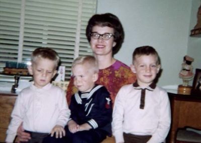 1968 – Hoff Family (L-R) Bobbie, Charlie, Mary Hoff, Michael
