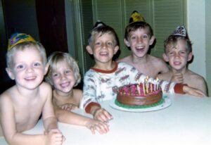 1974 Orange Park FL – Hoff Family, One Year After Shoot Down of Michael G. Hoff (L-R) Joe, Suzanne, Bob, Mike, Charlie