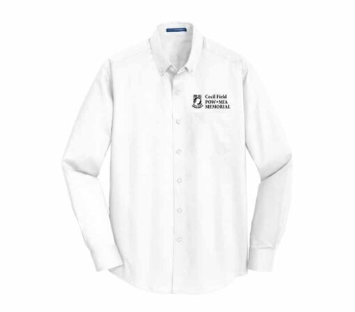 CFPOWMIA Embroidered (White) Twill Shirt Men's, Size (S-XL)