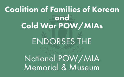 The Coalition of Families of Korean and Cold War POW/MIAs Endorsement