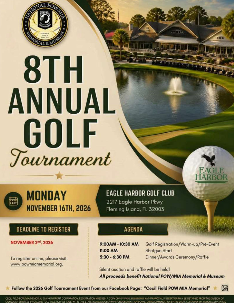 National Pow Mia Memorial And Museum 2026 Golf Tournament Flyer